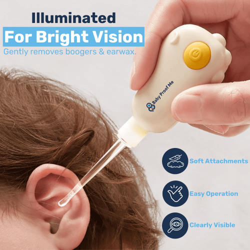 Baby Proof Me Picki 2-in-1 Nose and Ear Cleaning Kit, Newborn Essentials Nose and Ear Cleaner Tool