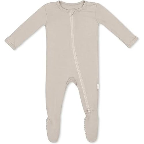Bamboo Little Soft Baby Footie Pajamas, Baby Clothes, Newborn Sleepers, 95% Viscose and 5% Spandex, 0-24 Months