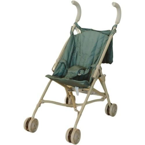 Doll Stroller – Neutral Color Lightweight & Foldable Doll Stroller - Baby Doll Stroller for Kids 3+ - 22" (Olive Green)