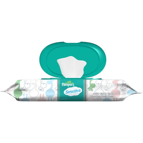 Pampers Sensitive Baby Wipes, Unscented (64 count)