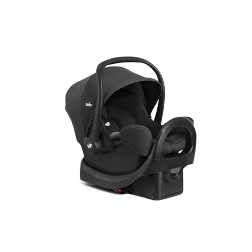 Joie Rue Lightweight Infant Car Seat & Anti-Rebound Base Side-Impact Protection, 5-Point Harness, and UPF 50+ Canopy for Newborns and Infants (Shale)