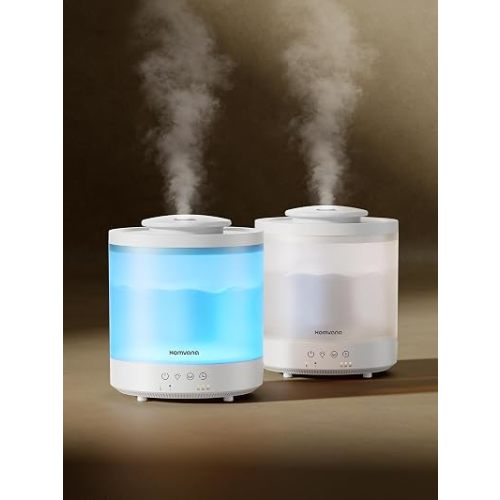 Homvana Humidifiers for Bedroom, Large Room, 1.5L Top-Fill, 2 Packs