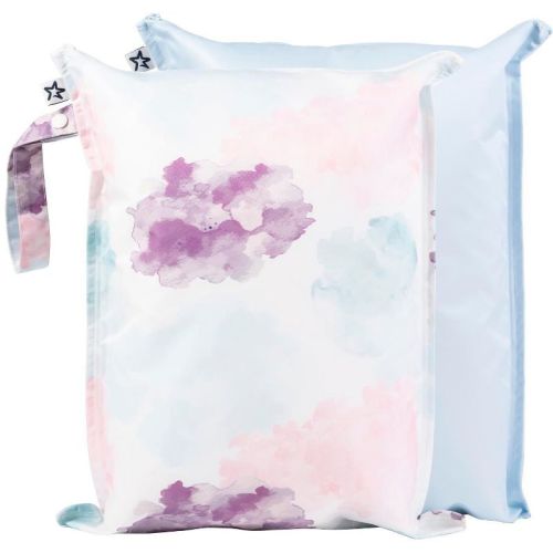 Tiny Twinkle Mess-Proof Waterproof Washable Baby/Toddler Wet Bags for Diapers, Swimsuits and Travel