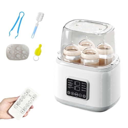 8-in-1 Baby Bottle Warmer and Sterilizer, 4-Bottle Capacity with Remote Control, Fast Milk Warmer and Food Heater for Newborns, Electric Steam Sanitizer