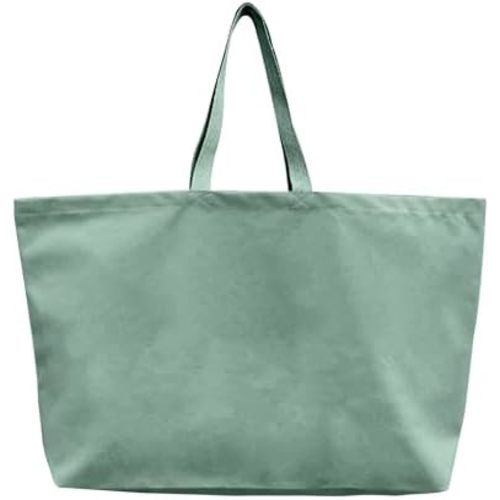 Large Canvas Tote Bag-Extra Big Shopping Beach Totes Bags Reusable Largest Grocery Plain Solid Bag 28"x8"x16"