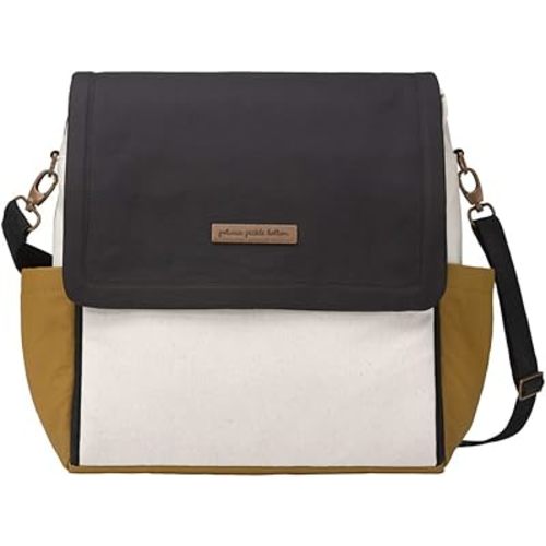 Petunia Pickle Bottom Boxy Backpack | Diaper Bag | Diaper Bag Backpack for Parents | Top-Selling Stylish Baby Bag | Sophisticated and Spacious Backpack for On The Go Moms | Caramel/Black