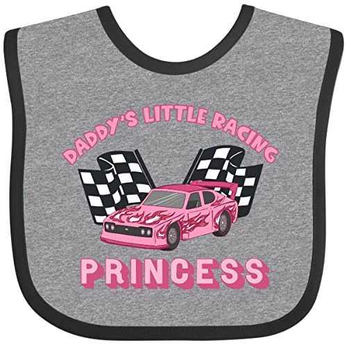inktastic Daddy's Racing Princess Pink Race Car Baby Bib