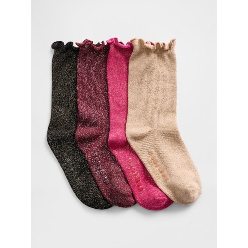 Baby & Toddler Shimmer Crew Socks (4-Pack)