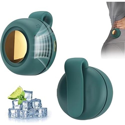 Portable Silent Mini Bladeless Fan Clip On,Small Clip Fan, 3 Speeds Clip on Fans for Outdoor & Travel & Office (Green)