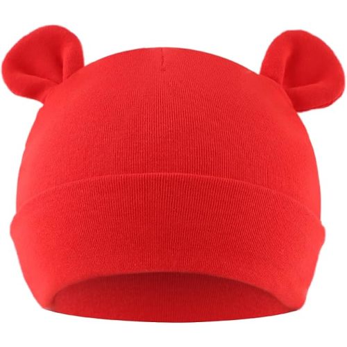 Pesaat Newborn Hospital Hat 0-12Months Preemie Boys Girls Beanie Solid Infant Baby Hats Autumn Winter