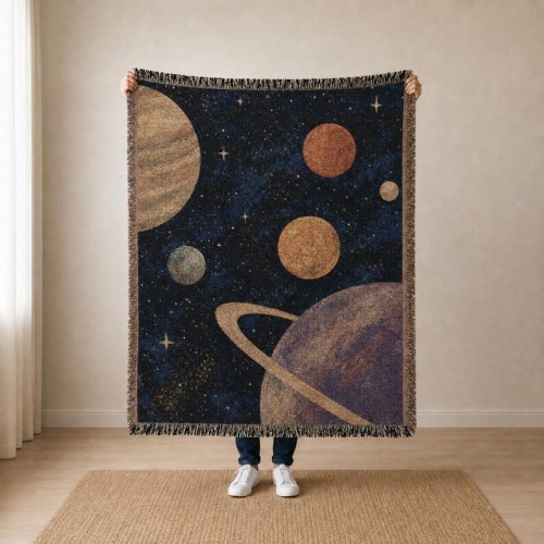 Solar System Woven Blanket