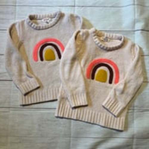 Twin matching set of cat & Jack toddler sweaters size 3t