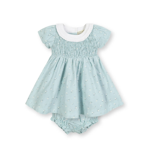 Linen Ruffle Collar Dress