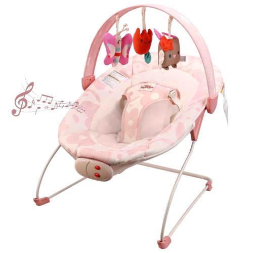 Tiny Marvels Baby Bouncer Seat with Vibrations and Music, 0-6 Months