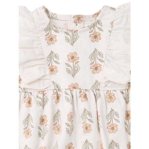 Modern Moments by Gerber Baby Girl Bubble Romper with Eyelet Trim, Sizes 0/3 onths - 24 Months