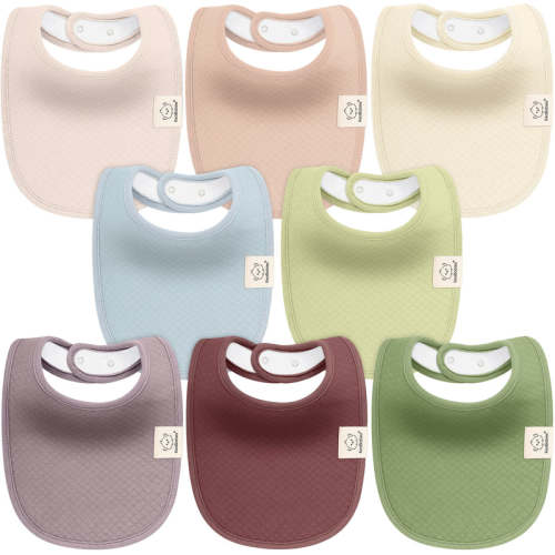 8-Pack Urban Quin Drool Bibs (Moor) Moor / One Size