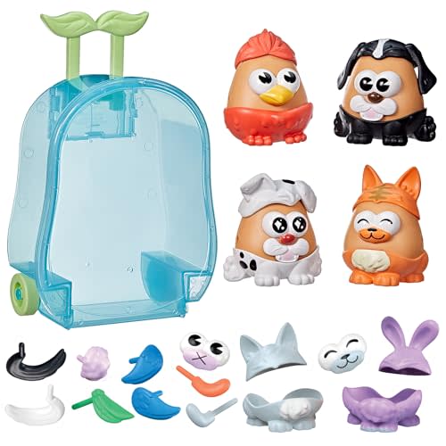 Potato Head Pet-Tato Tots, Pet-Themed Set with 31 Parts and Pieces Plus Rolling Carry Case, Easter Gift for Kids, Toddler and Preschool Toys for Girls and Boys 2 and Up (Amazon Exclusive)
