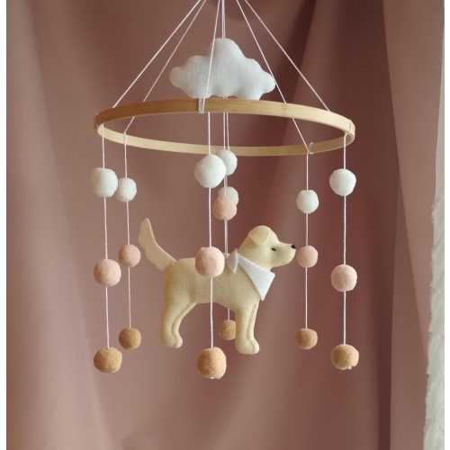 Dog mobile for nursery, Golden Retriever baby mobile, Custom Dog Crib Mobile, Labrador cot mobile, Dog nursery decor, Dog baby shower, 062