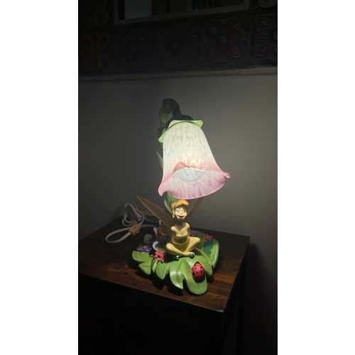 Disney Tinker Bell Table Lamp 14” Flower Tulip Hampton Bay Light 2004