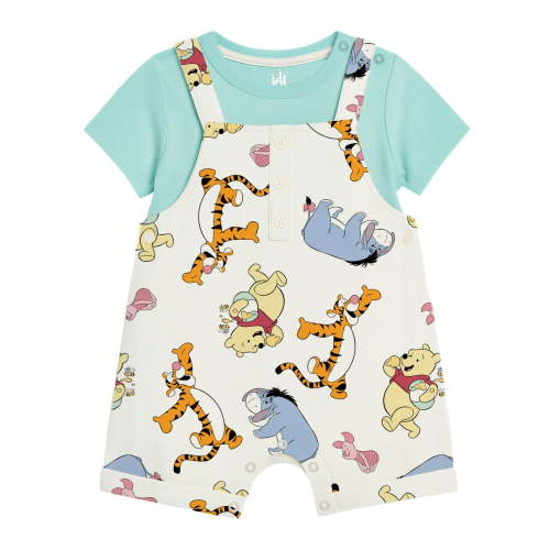 Winnie The Pooh Baby Boy 2 Piece Shortall Set, Sizes 0-24 Months