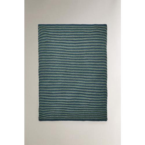 CHILDREN'S STRIPED CHENILLE BLANKET - Green | ZARA United States