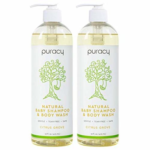 Puracy Baby Shampoo & Natural Body Wash, Tear-Free Hypoallergenic Soothing Bath Soap, 16 Ounce (2-Pack) - 16 Fl Oz (Pack of 2)