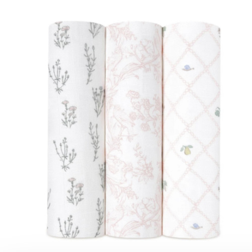 French Floral Silky Soft Swaddle 3 Pack | aden + anais