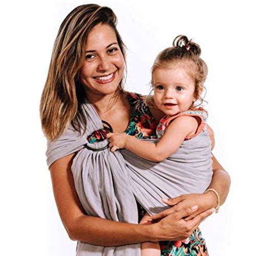 Nalakai Luxury Ring Sling Baby Carrier, Soft Linen Blend Baby Sling, Baby Wrap, Wear Your Little One Close to Your Heart, Comfort, Style