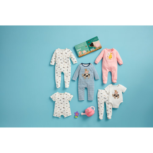 Farm Friends Baby Bodysuit Set