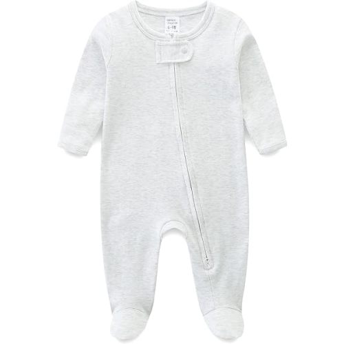 Babymine Baby Girl Boy Zipper Sleepers Clothes,Cotton Toddler Pajamas,Cute Onesie Outfits Newborn Footies