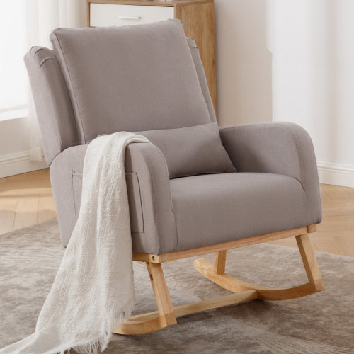 Ebern Designs Chair with Solid Wood Leg Glider & Reviews | Wayfair