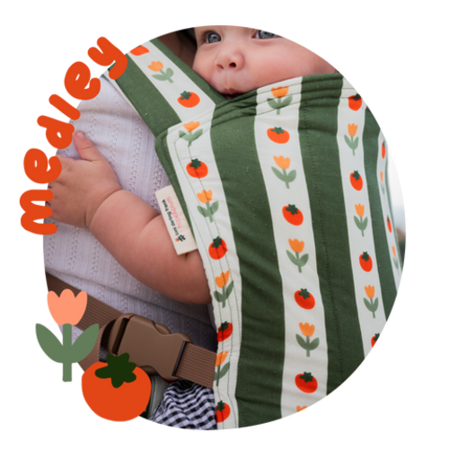 Medley Baby Wrap (7-35 lbs) | Tomato Stripe | hope&plum