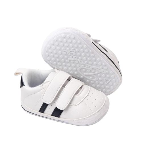 Baby Boys Girls Leather PRE-Walking Sneakers Toddler Anti-Slip Rubber Sole Infant Lightweight First Step Shoes