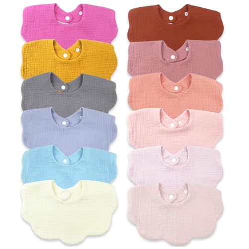 Baby Bibs Muslin Drool Teething Drooling Bibs for Baby Girl Boy Muslin Cotton