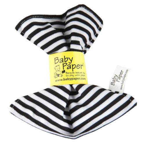 Original Baby Paper - Crinkle Teether and Sensory Toy for Babies and Infants | Black and White Stripes | Non-Toxic, Washable | Great for Baby Showers