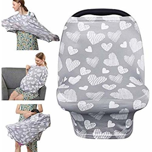 Nursing Cover - Breastfeeding Cover Carseat Canopy, Infant Stroller Cover, Car Seat Covers for Babies by YOOFOSS (Gray)