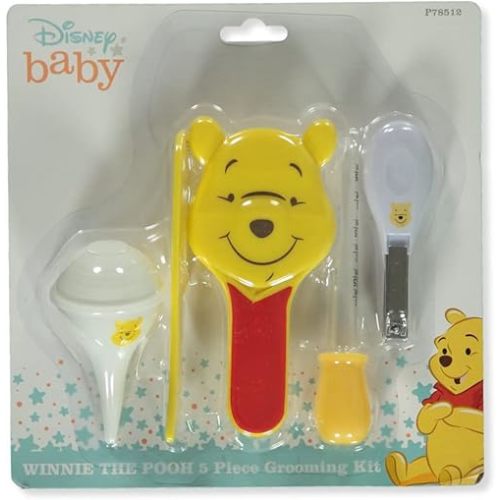 Disney Winnie The Pooh Baby Unisex 5-Piece Health & Grooming Kit - Yellow
