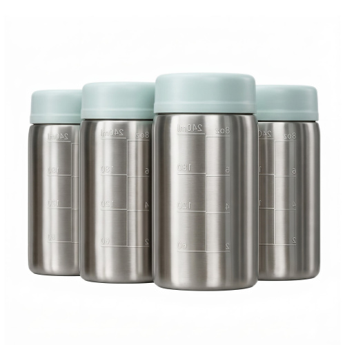 Papablic Stainless Steel Breast Milk Storage Bottles (4-Pack)