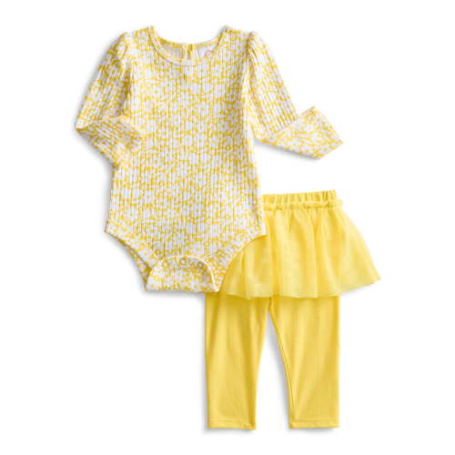 Wonder Nation Baby Girls' Bodysuit and Tulle Skeggings Set, 2-Piece, Sizes 0/3M-24M