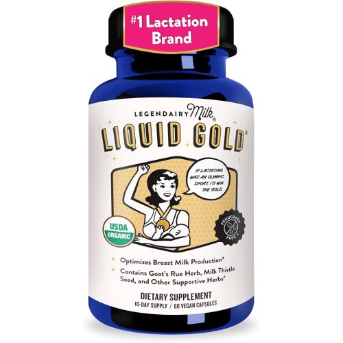 Legendairy Milk Liquid Gold Lactation Support | Lactation Supplement with Organic Goats Rue, Milk Thistle, Shatavari, Fennel, Alfalfa & Anise | Breastfeeding Supplements, 60 Count