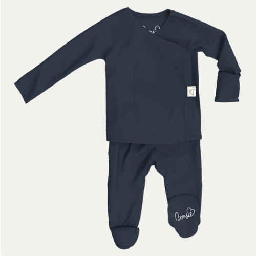 Footie - Midnight Blue – Bonsie Skin to Skin Babywear (3-6 months)