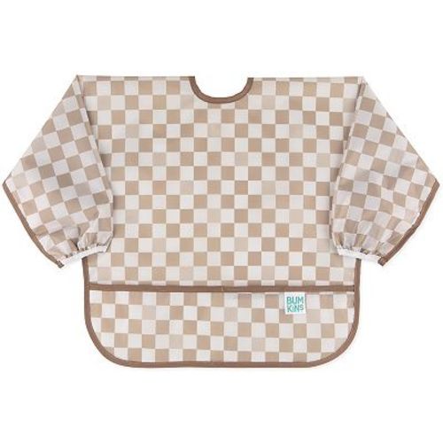 Bumkins Neutral Check Sleeved Bib