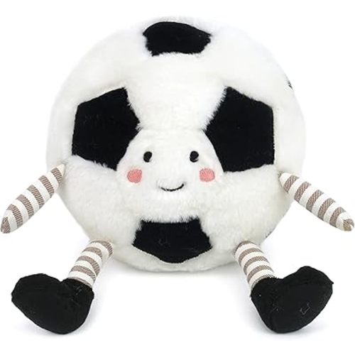 MON AMI Sergio Soccer Ball 8-Inch Sports Plush Toy, Soft Stuffed Toy Gift