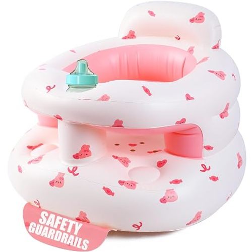 Upgraded Inflatable Baby Seat for Babies 3-36 Months, Inflatable Baby Chair Sit Me Up Floor Seat for Baby, Back Support Baby Seats for Infants for Sitting Up with Built in Air Pump