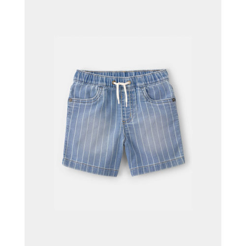Toddler Boy Striped Denim Drawstring Shorts - Light Wash - OshKosh B'gosh | Carter's