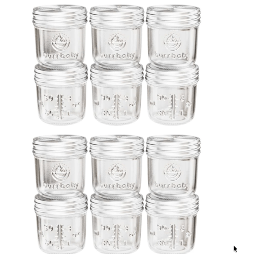 3.5oz Glass Breast Milk Storage Containers