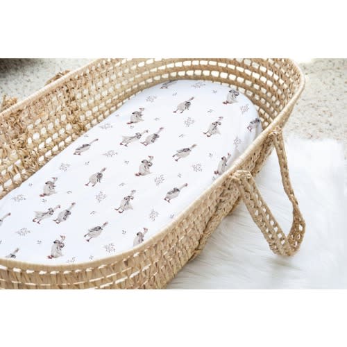 Goose Cotton Fitted Sheet - Organic Cotton Sheet for Baby and Toddler  - Custom Crib & Bassinet Bedding, Breathable Handmade Quality