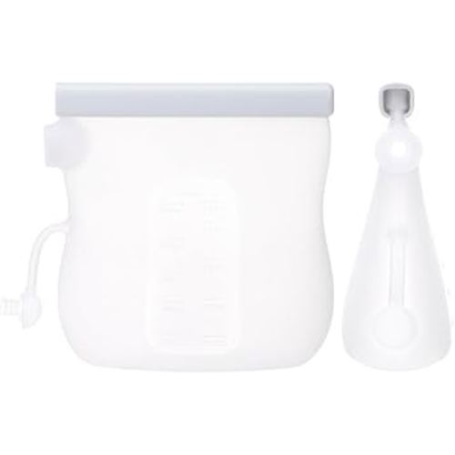 Kids Heroes Reusable Breastmilk Storage Bags, BPA-Free Food-Grade Silicone, Double Seal, Transparent, 8oz/240ml, Set of 5