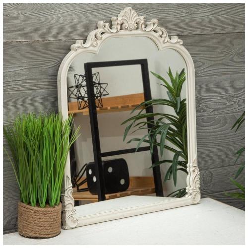 Baroque Arch Wood Wall Mirror