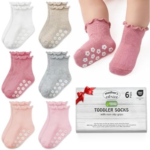 Organic Cotton Blend Ruffle Toddler Socks 6M-12M-2t-3t-4t-5t Gift